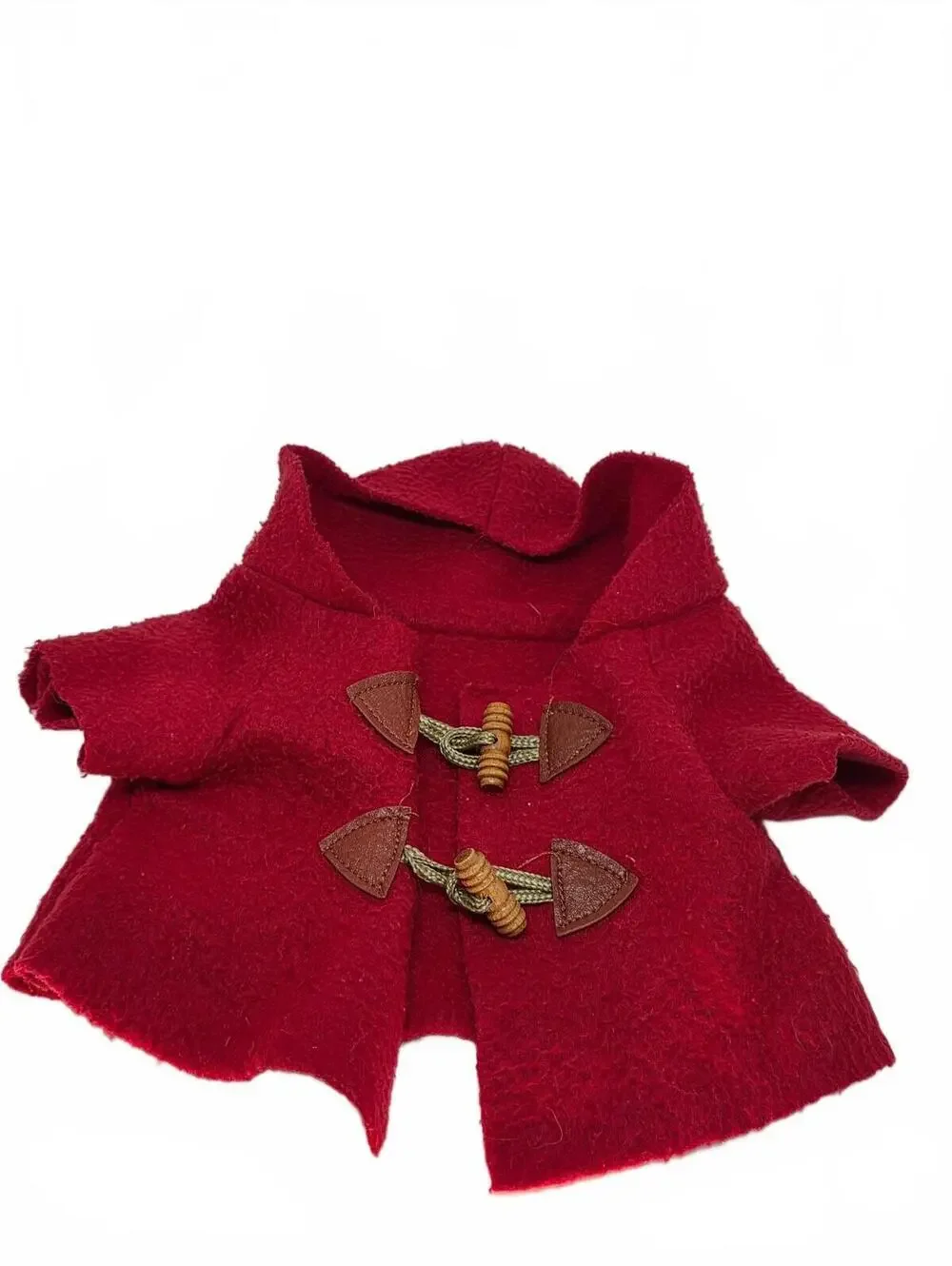 Vintage Paddington Bear Plush Replacement Clothes Red Duffle Coat Green Hat